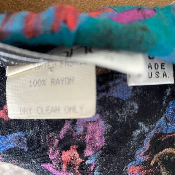 Karen Kane sz 8 Vintage 90s abstract faux wrap skirt - Picture 5 of 6